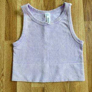 Nikibiki Lavender Ribbed Cropped Tank – XS